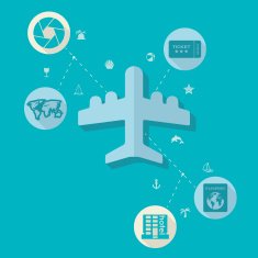 Set of summer tourism icons N209