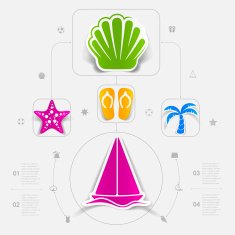Set of summer tourism icons N217