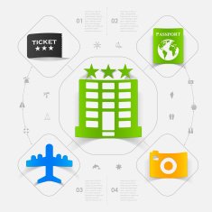 Set of summer tourism icons N232