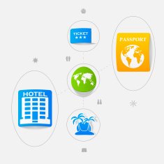Set of summer tourism icons N252