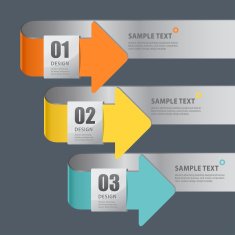 Vector Banners infographics Arrow Signs and Your Messages