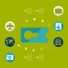 Set of summer tourism icons N291