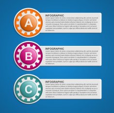 Color Gears Infographics Options Banner N2