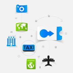 Set of summer tourism icons N333