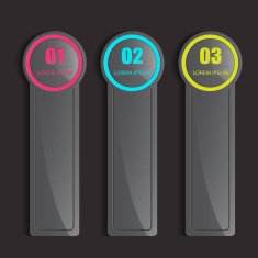 Modern black infographics banner N4