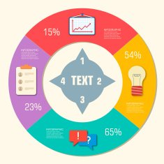 Business flat infographic template with text fields N20