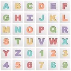 square alphabet icons