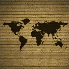 World map web icon flat design N3