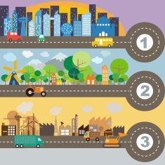 City infographic vector format