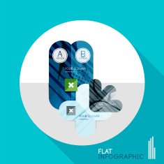 Geometric infographic in trendy flat style N10