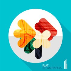 Geometric infographic in trendy flat style N64