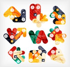 Collection of infographic option layouts N6