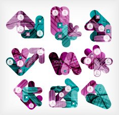 Collection of infographic option layouts N8