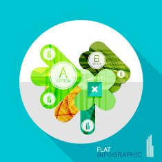 Geometric infographic in trendy flat style N72