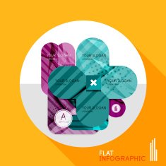 Geometric infographic in trendy flat style N74