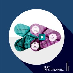 Geometric infographic in trendy flat style N77