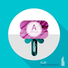 Geometric infographic in trendy flat style N78
