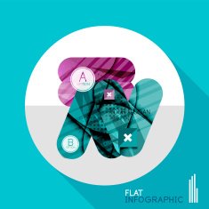 Geometric infographic in trendy flat style N79
