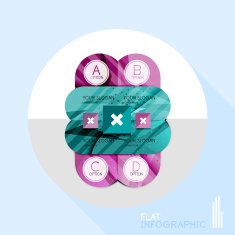 Geometric infographic in trendy flat style N80