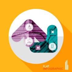 Geometric infographic in trendy flat style N82