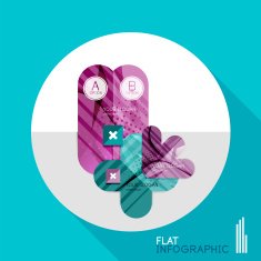Geometric infographic in trendy flat style N83