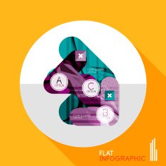 Geometric infographic in trendy flat style N84