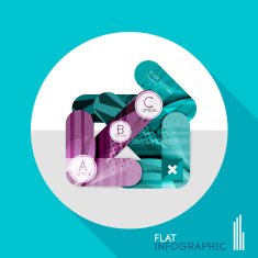 Geometric infographic in trendy flat style N88