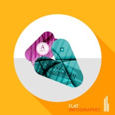 Geometric infographic in trendy flat style N89