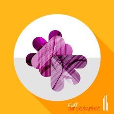 Geometric infographic in trendy flat style N94