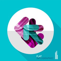 Geometric infographic in trendy flat style N95