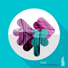 Geometric infographic in trendy flat style N97