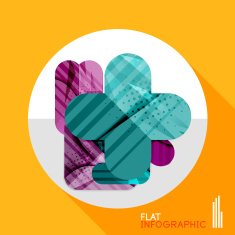 Geometric infographic in trendy flat style N99