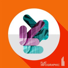 Geometric infographic in trendy flat style N100