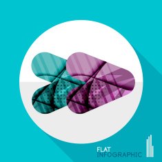 Geometric infographic in trendy flat style N101