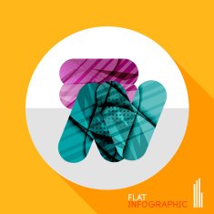 Geometric infographic in trendy flat style N103
