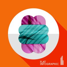 Geometric infographic in trendy flat style N104