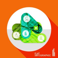 Geometric infographic in trendy flat style N106