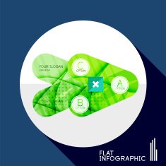 Geometric infographic in trendy flat style N108