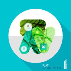 Geometric infographic in trendy flat style N110