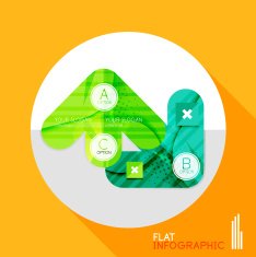 Geometric infographic in trendy flat style N113