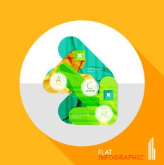 Geometric infographic in trendy flat style N115