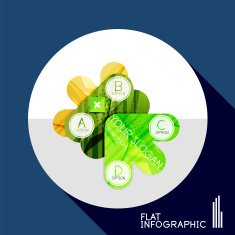 Geometric infographic in trendy flat style N117
