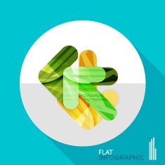 Geometric infographic in trendy flat style N127
