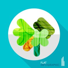 Geometric infographic in trendy flat style N129