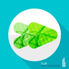 Geometric infographic in trendy flat style N132