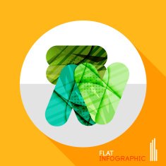 Geometric infographic in trendy flat style N134