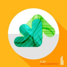 Geometric infographic in trendy flat style N136