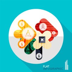 Geometric infographic in trendy flat style N137