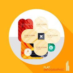 Geometric infographic in trendy flat style N138