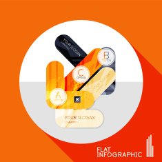 Geometric infographic in trendy flat style N140